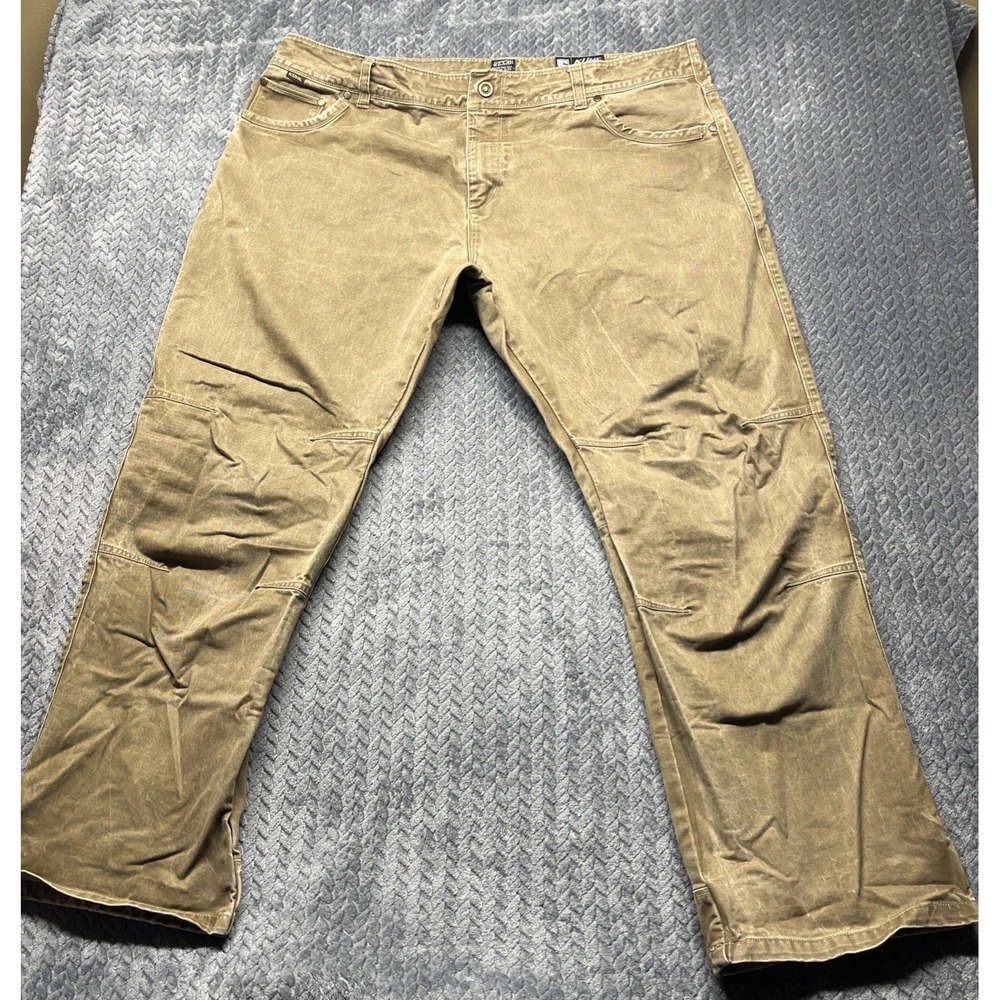 KUHL Rydr Pants Men's‎ Size 42X30.5 Khaki Tan Patina Dye Outdoors Workwear